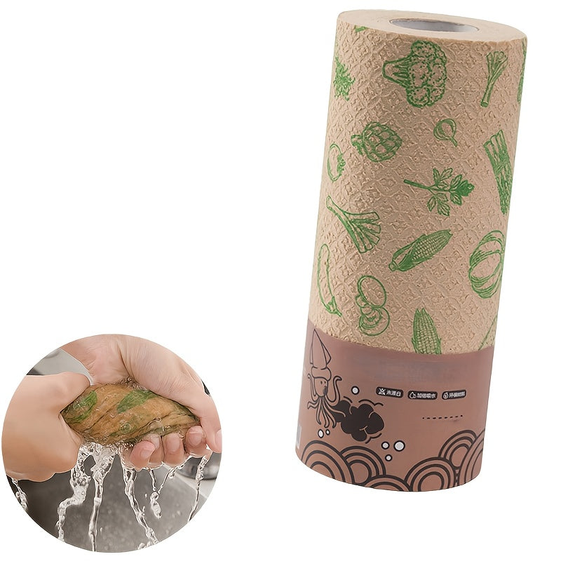A Roll with a Total Length of 492.13 inch, Featuring High Toughness Disposable Lazy Cloths, Reusable Cleaning Wipes, Household Kitchen Towel Rolls, Dishcloths, Multifunctional Towel Alternatives, Suitable for Cleaning Supplies in Living Rooms