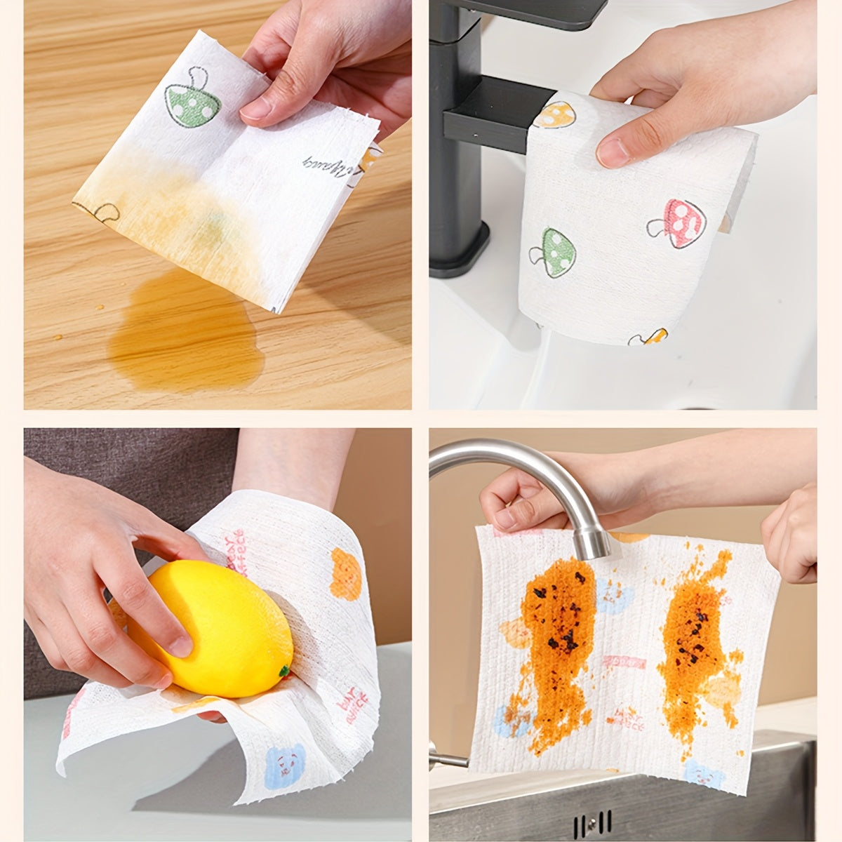 1\u002F2\u002F4\u002F8 Rolls Lazy Rag Disposable Kitchen Paper Towel Washable Dry and Wet Towel Dish Cloth Non-stick Oil Rag Degreasing Towel Household Cleaning Rag Drying Cloth Cleaning Supplies Cleaning Tools