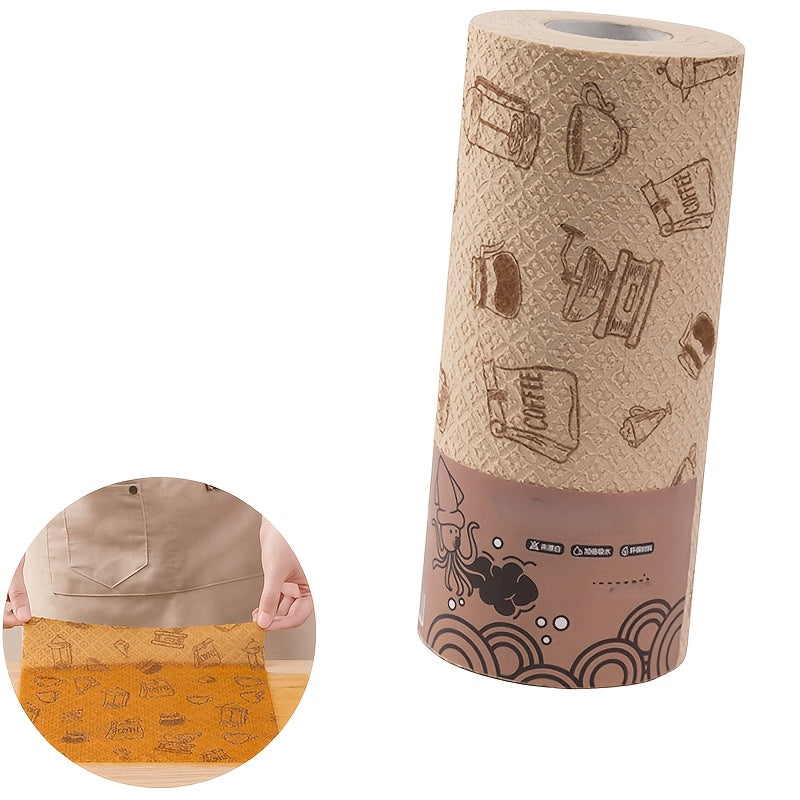 A Roll with a Total Length of 492.13 inch, Featuring High Toughness Disposable Lazy Cloths, Reusable Cleaning Wipes, Household Kitchen Towel Rolls, Dishcloths, Multifunctional Towel Alternatives, Suitable for Cleaning Supplies in Living Rooms